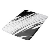 Tapis De Bain Noir et blanc moderne (Angle)