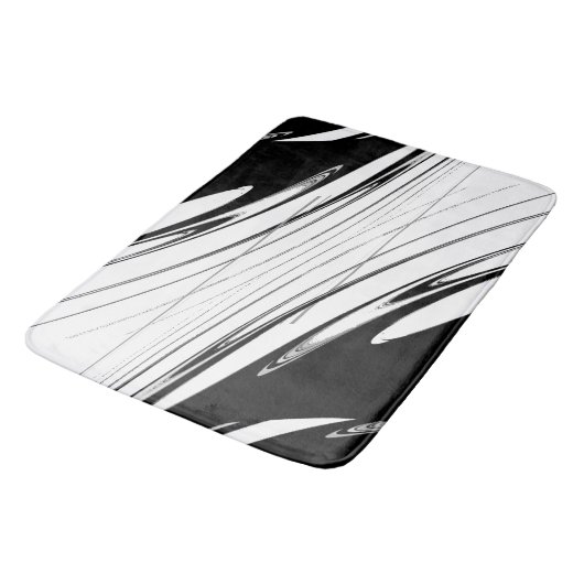 Tapis De Bain Noir et blanc moderne (Angle)
