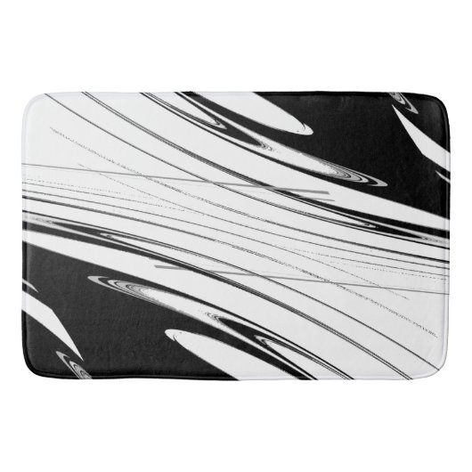 Tapis De Bain Noir et blanc moderne (Devant)