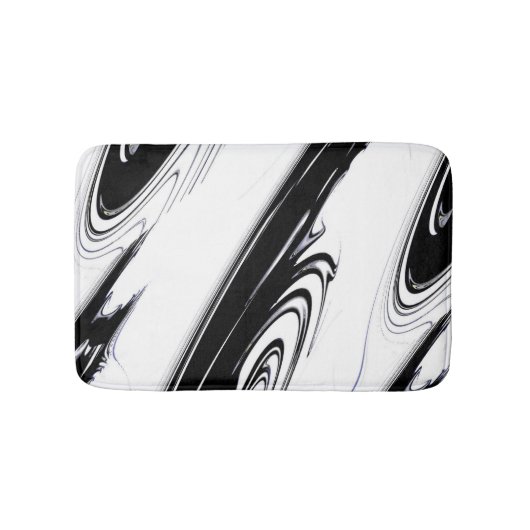 Tapis De Bain Noir et blanc moderne (Devant)