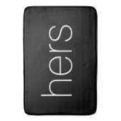 Tapis De Bain Noir et blanc moderne et élégant (devant Vertical)