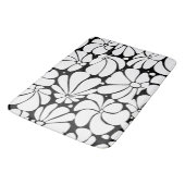Tapis De Bain Noir Et Blanc Retro les années 70 Design Graphique (Angle)