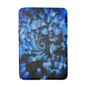 Tapis De Bain Noir et bleu Abstrait (Devant (Vertical))