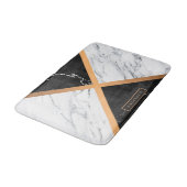 Tapis De Bain Noir et Marbre blanc (Angle)