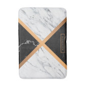 Tapis De Bain Noir et Marbre blanc (Devant (Vertical))