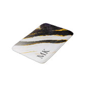 Tapis De Bain Noir et Marbre blanc (Angle)