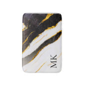 Tapis De Bain Noir et Marbre blanc (Devant (Vertical))