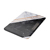 Tapis De Bain Noir et Marbre blanc (Angle)