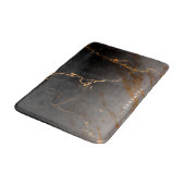 Tapis De Bain Noir et Marbre blanc (Angle)