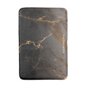 Tapis De Bain Noir et Marbre blanc (Devant (Vertical))