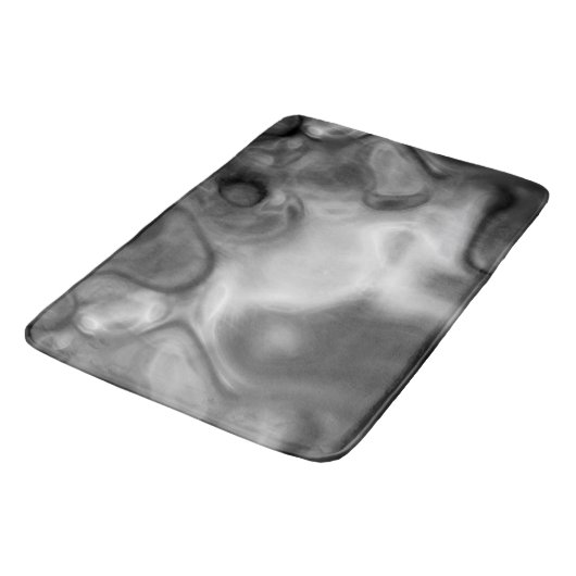 Tapis De Bain Noir et Marbre blanc abstrait (Angle)
