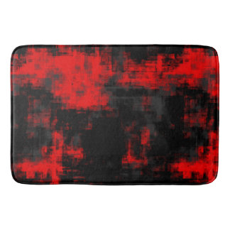 Tapis De Bain Noir et rouge