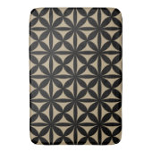Tapis De Bain Noir et Tan Moderne / Retro Print (devant Vertical)