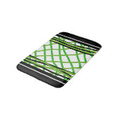 Tapis de bain noir et vert (Angle)