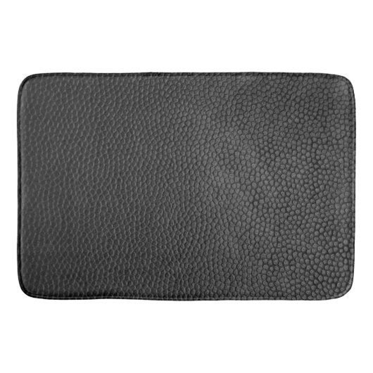 Tapis De Bain Noir Faux Cuir Luxueux Mat De Bain (Devant)