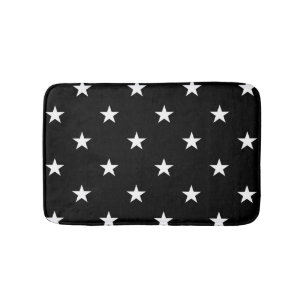 Tapis De Bain Noir Grandes Étoiles Bain Mat