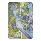 Tapis De Bain Noir Langur Singes Manger, Mousse Mémoire Bathmat (devant Vertical)