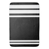 Tapis De Bain Noir : Lignes modernes en Blancs (devant Vertical)