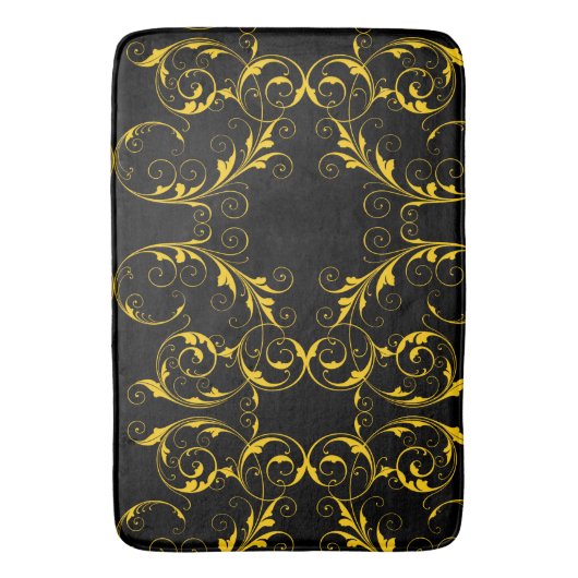 Tapis De Bain Noir & Or (devant Vertical)