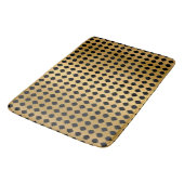 TAPIS DE BAIN NOIR OR HEXAGON MOTIF BAIN MAT (Angle)