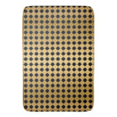 TAPIS DE BAIN NOIR OR HEXAGON MOTIF BAIN MAT (devant Vertical)