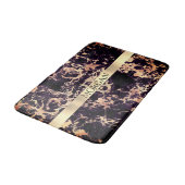 Tapis De Bain Noir+Or Marbre Lg Or Bande Nom+Monogramme Vs3 (Angle)