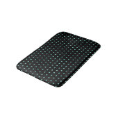 Tapis De Bain Noir Polka TURQUOISE élégant (Angle)