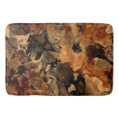 Tapis De Bain Noir, rouge et rouille (Devant)