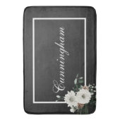 Tapis De Bain Noir rustique Noir & Blanc Nom Pine (devant Vertical)