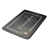 Tapis De Bain Noir rustique Noir & Crème Nom Pine (Angle)