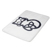 Tapis De Bain Noir Trinity Knot Celtic Chat Bain Mat (Angle)