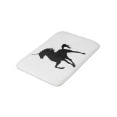 Tapis De Bain Noir Unicorne Silhouette Bath Mat (Angle)