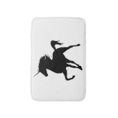 Tapis De Bain Noir Unicorne Silhouette Bath Mat (Devant (Vertical))