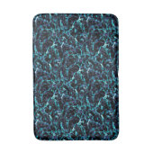 Tapis De Bain Noir Violet & Bleu Aqua Électrique Choquant (Devant (Vertical))