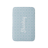 Tapis De Bain Nom blanc sur Overlapping Ocean Bubbles (Devant (Vertical))