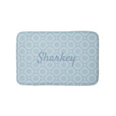Tapis De Bain Nom bleu sur Overlapping Ocean Bubbles (Devant)