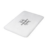 Tapis De Bain Nom classique en blanc et noir monogrammé (Angle)