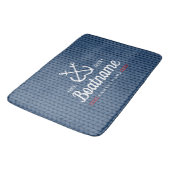 Tapis De Bain Nom de bateau personnalisé Nautical Knitted (Angle)