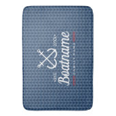 Tapis De Bain Nom de bateau personnalisé Nautical Knitted (devant Vertical)