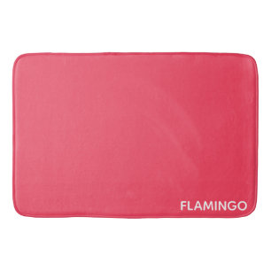 Tapis De Bain Nom de couleur rose Flamant rose
