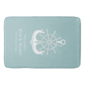 Tapis De Bain Nom de famille Beach House Ancre nautique (Devant)