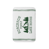 Tapis De Bain Nom de famille Lake House Forest Green Trees (Devant (Vertical))