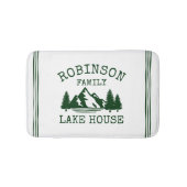 Tapis De Bain Nom de famille Lake House Forest Green Trees (Devant)