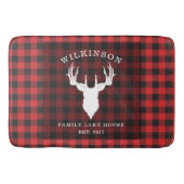 Tapis De Bain Nom de famille Lumberjack Plaid Lake House (Devant)