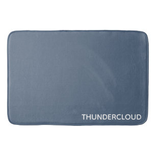 Tapis De Bain Nom de la couleur gris-bleu du nuage-tonnerre