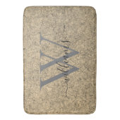 Tapis De Bain Nom de script de monogramme personnalisé moderne é (devant Vertical)