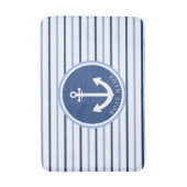 Tapis De Bain Nom du bateau Marine Blue Ancre Moderne du littora (Devant (Vertical))