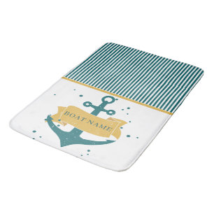 Tapis De Bain Nom du bateau nautique Personnalisé
