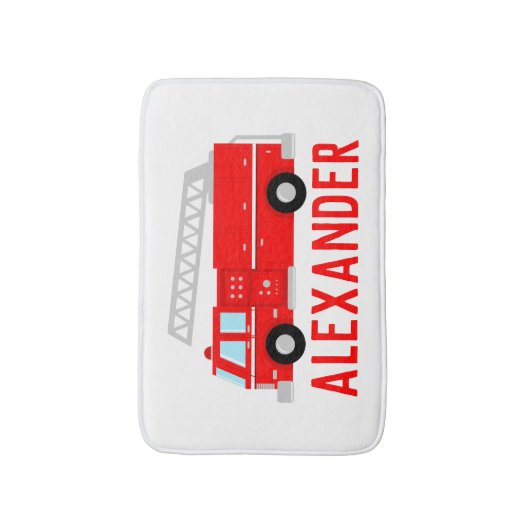 Tapis De Bain Nom du camion d'incendie (Devant (Vertical))