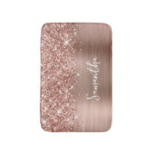 Tapis De Bain Nom du glamour or Rose Glitt (Devant (Vertical))